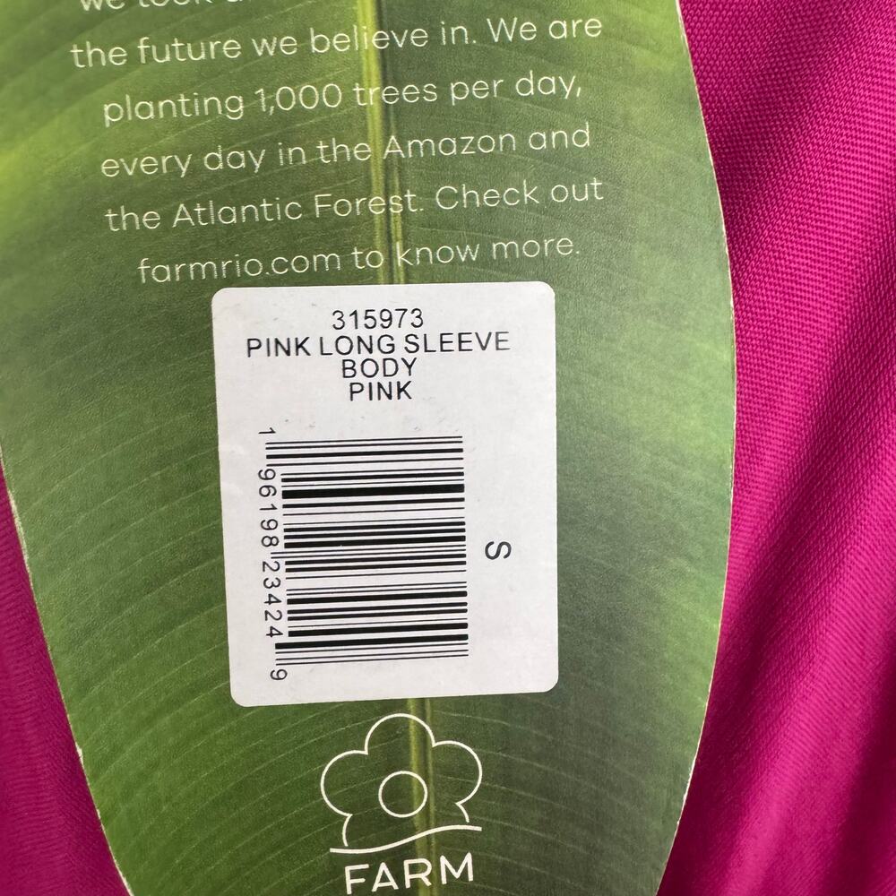 Farm Rio Long Sleeve Bodysuit in Pink - Picture 8 of 8